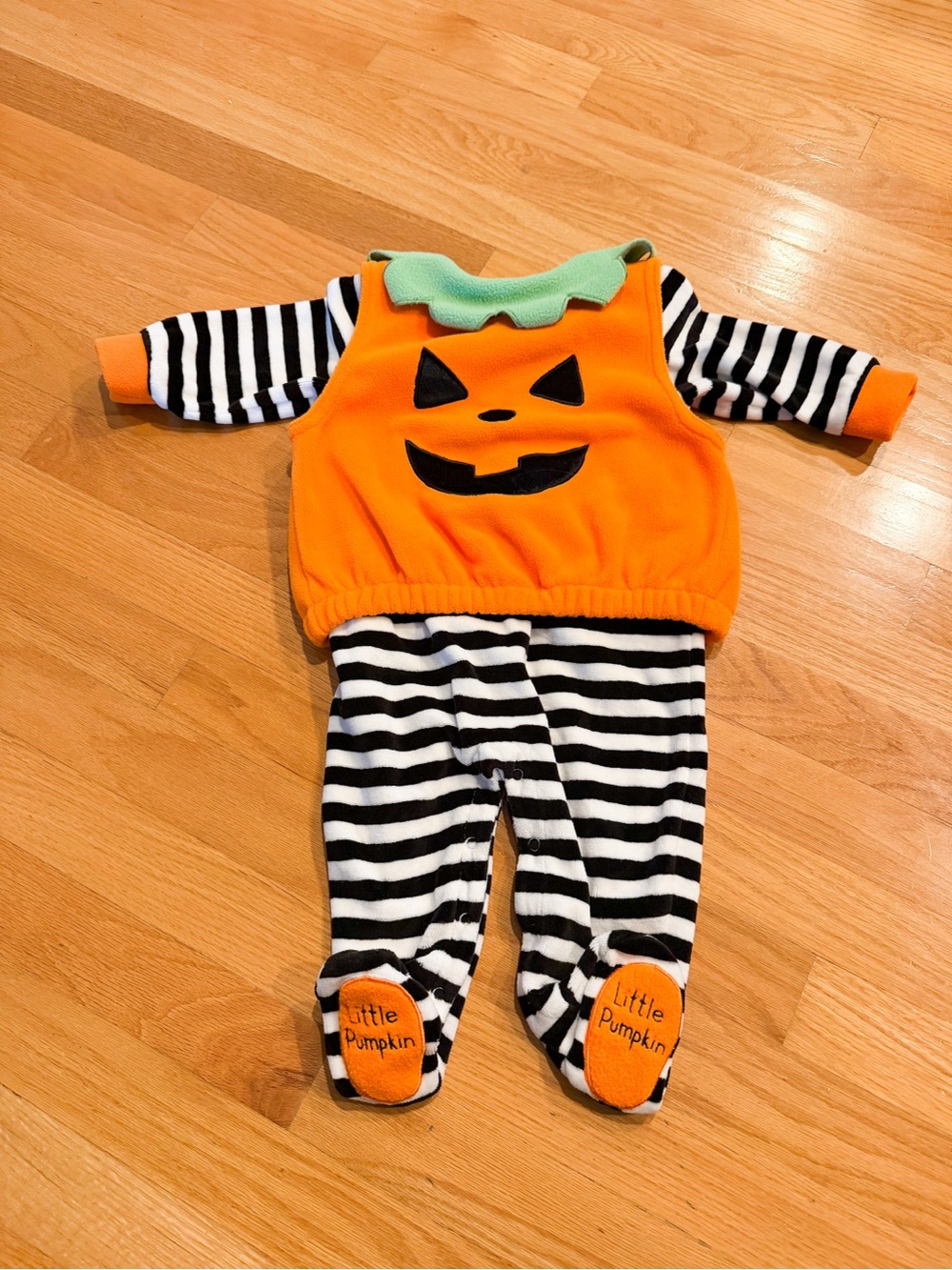 Infant Velour Pumpkin Baby Costume -2 piece 12 months